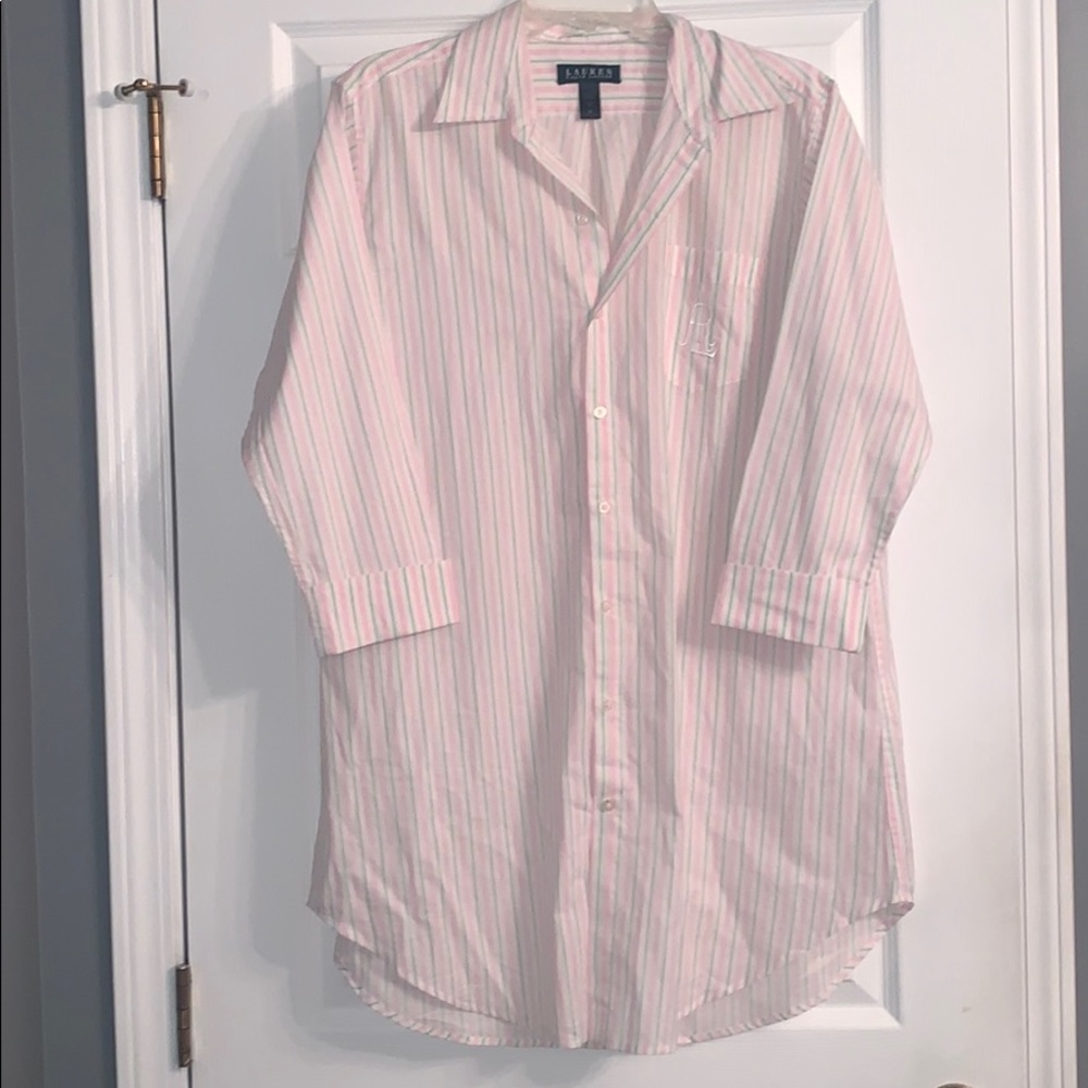 Lauren Ralph Lauren Pinstripe Sleep Shirt